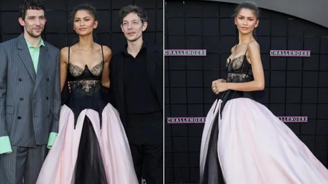 Zendaya stuns in Vera Wang corset gown, chic messy hairdo at Challengers LA premiere: Watch