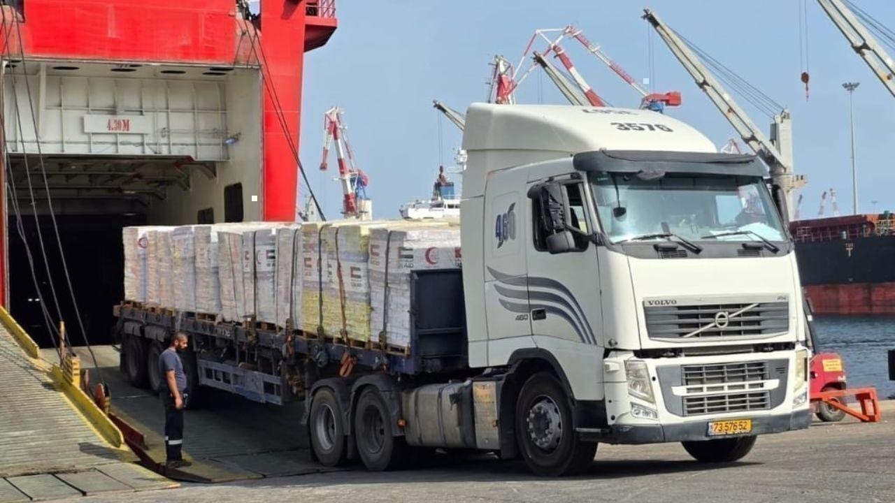 UAE Ship Brings 2,500 Tonnes of Aid to Help Gaza People