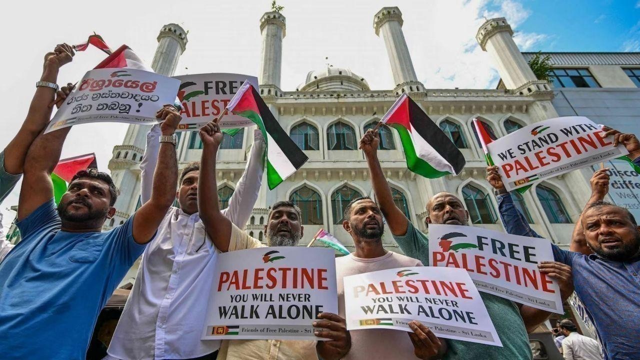 Massive Rally in Colombo Shows Support for Palestinian Humanitarian Cause