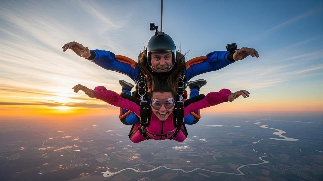 Sky Diving  Thrill  Freedom  and Adventure Beyond the Skies